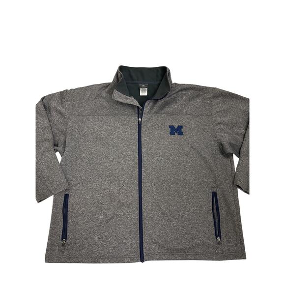 Knights Apparel Michigan Full Zip Gray Sweatshirt Size Men's 2X - Picture 2 of 5